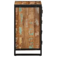 Ladekast 40x40x90 cm massief gerecycled hout meerkleurig - thumbnail