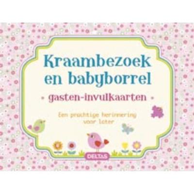 Deltas invulkaarten: kraambezoek en babyborrel roze Deltas invulkaarten: kraambezoek en babyborrel roze