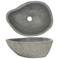 Wastafel ovaal (37-46)x(29-36) cm riviersteen - thumbnail