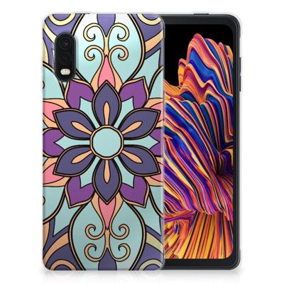 Samsung Xcover Pro | TPU Case | Purple Flower