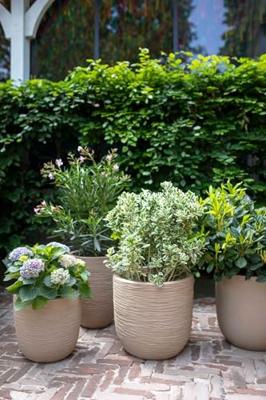Capi Pot Bol Waste Rib 43x41cm - Terrazzo - thumbnail