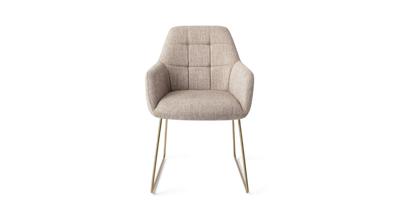 Jesper Home Noto eetkamerstoel Biscuit Beach slide gold