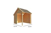 Overkapping Michelle-Lea 250 cm bij 250 cm diep kapschuurdak Warentuin Collection - Warentuin collection - thumbnail