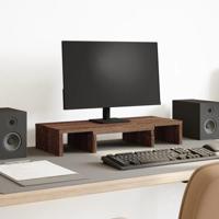 VidaXL Monitorstandaard verstelbaar 60x24x10,5 cm hout bruin eiken - thumbnail