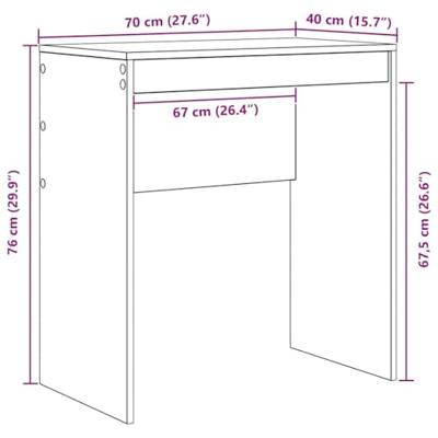Bureau met lade 2 pcs Beton Grijs
