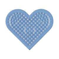 Hama Strijkkralen grondplaat hart klein transparant - thumbnail