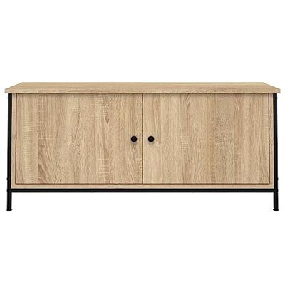 Tv-meubel 102x35x45 cm bewerkt hout sonoma eikenkleurig - thumbnail