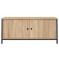 Tv-meubel 102x35x45 cm bewerkt hout sonoma eikenkleurig - thumbnail