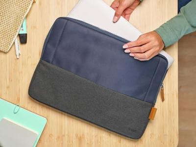 Trust laptop sleeve voor 16 inch laptops, blauw - thumbnail