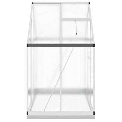 Tuinkas met basisframe 169x114x202 cm aluminium zilverkleurig