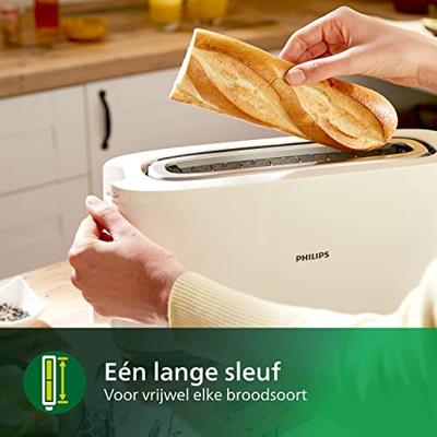Philips Daily Collection Plastic broodrooster met lange sleuf en broodjeswarmer - thumbnail