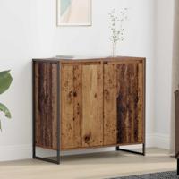 Bijzetkast Oud Hout 79 x 36 x 75 cm Bewerkt hout - thumbnail