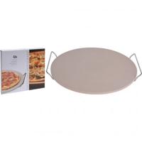 Excellent Houseware Pizzasteen 33 cm met Houder - thumbnail