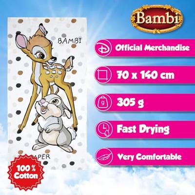 Disney Bambi & Stampertje strandlaken 70 x 140 cm katoen