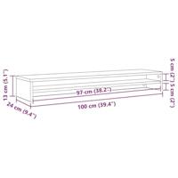 Monitorstandaard 100x24x13 cm spaanplaat zwart eikenkleurig - thumbnail