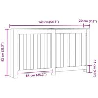 VidaXL Radiatorafdekking zwart eiken 149 x 20 x 82 cm bewerkt hout - thumbnail