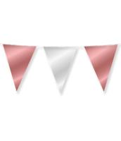 Folie Vlaggenlijn Roségoud/Zilver (10m) - thumbnail