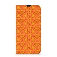 iPhone 13 Pro | Hoesje met Magneet | Batik Oranje - thumbnail