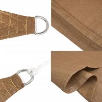 VidaXL Zonnezeil 160 g/m² 3x5 m hdpe taupe - thumbnail