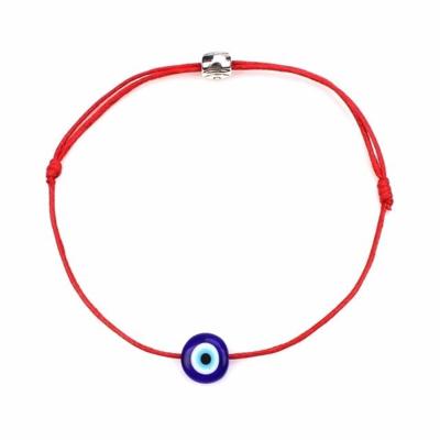Gelukkige boze oog armbanden voor vrouwen 6 kleuren handgemaakte gevlochten touw gelukkige sieraden rode armband vrouwelijk (rood)