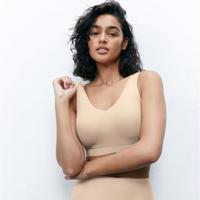 Bralette top met vulling - Soft Stretch - Padded top - Bralette / BH Top naadloos dames - Rood - zwart - Huidskleur - thumbnail
