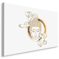 Schilderij - Boeddha in de Wolken, Premium Print, 5 maten - thumbnail