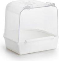 Rond badhuisje voor vogels groot wit - thumbnail