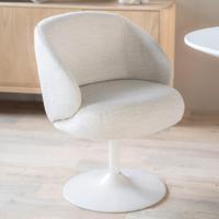 Eleonora Eetkamerstoel 'Ruben' Bouclé, kleur Taupe - thumbnail