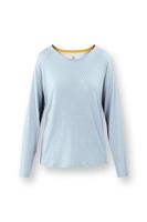 Pip Studio Pip Studio Tina Long Sleeve Top Thousand Leaves Light Blue M - thumbnail