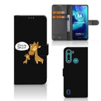 Motorola G8 Power Lite Leuk Hoesje Giraffe - thumbnail
