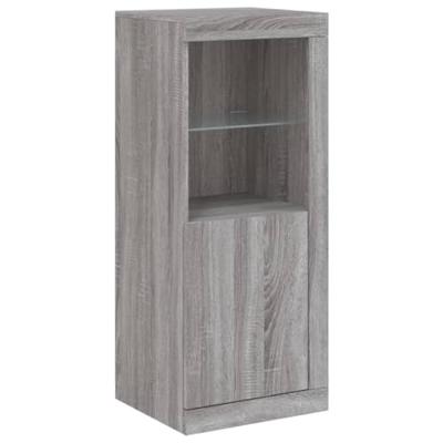 Dressoir met LED-verlichting 41x37x100 cm grijs sonoma eiken