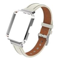Leren band met case - Roomwit - Xiaomi Redmi Watch 2 (Lite) - thumbnail