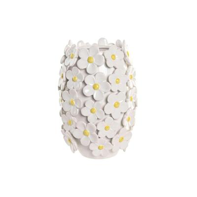 Vaas Home ESPRIT Geel Wit Keramisch Shabby Chic 18 x 18 x 27 cm Vaas Home ESPRIT Geel Wit Keramisch Shabby Chic 18 x 18 x 27 cm