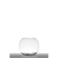 Hakbijl Glass vaas - bolvormig - transparant - 25 x 20 cm - glas - thumbnail