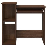 Bureau met schappen 84x40x78 cm bewerkt hout bruineikenkleur - thumbnail