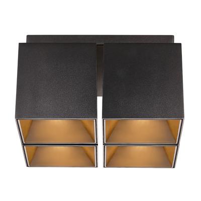 Nordlux OpbouwspotEthan zwart vierkant - 2110430103