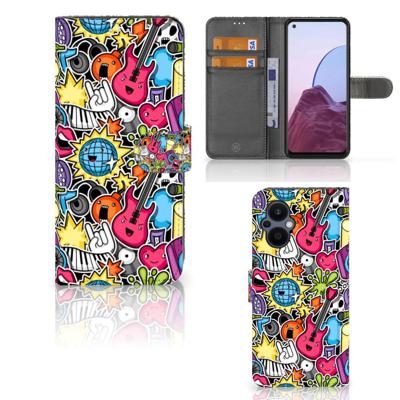 OPPO Reno 8 Lite | OnePlus Nord N20 | Wallet Case | met Pasjes | Punk Rock OPPO Reno 8 Lite | OnePlus Nord N20 | Wallet Case | met Pasjes | Punk Rock