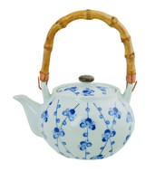 Theepot Cherry Blauw/Wit - Tokyo Design Studio - 700ml - 18.5 x 14 x 10cm - thumbnail