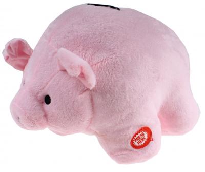 Tender Toys spaarvarken Piggy Bank pluche 17 cm roze
