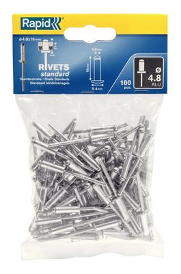 Rapid Blindklinknagel Ø 4.8x16mm Standaard (100 stuks)