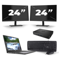 Dell Latitude 7300 - Intel Core i5-8e Generatie - 13 inch - 16GB RAM - 256GB SSD - Windows 11 + 2x 24 inch Monitor - thumbnail