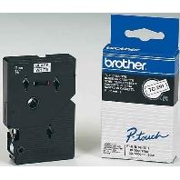 Brother TC-291 Labeltape Kunststof Tapekleur: Wit Tekstkleur: Zwart 9 mm 7.7 m
