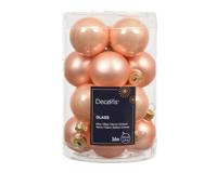 Kerstballen Glas Ø3,5cm Peach Pearl 16st - thumbnail