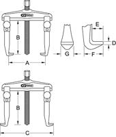 KS Tools 6251701 Poelietrekkerset Aantal haken: 3 - thumbnail
