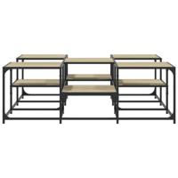 Salontafel 121x121x40 cm bewerkt hout sonoma eikenkleurig - thumbnail