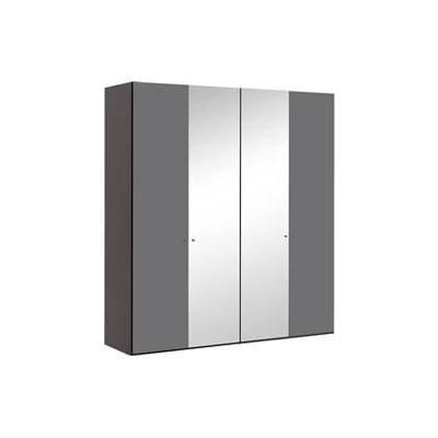 Goossens Kledingkast Easy Storage Ddk, Kledingkast 203 cm breed, 220 cm hoog, 2x glas draaideur en 2x spiegel draaideur midden Goossens Kledingkast Easy Storage Ddk, Kledingkast 203 cm breed, 220 cm hoog, 2x glas draaideur en 2x spiegel draaideur midden