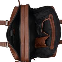 Burkely Minimal Mason Double Zip Laptopbag 15,6''-Cognac - thumbnail