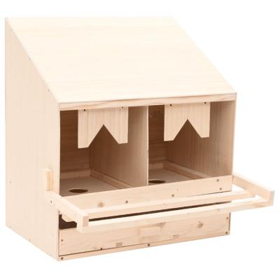 Kippenlegkast 2 compartimenten 63x40x65 cm massief grenenhout Kippenlegkast 2 compartimenten 63x40x65 cm massief grenenhout
