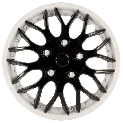 AutoStyle wieldoppen Missouri 14 inch ABS zwart/wit set van 4