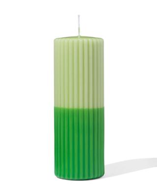 HEMA Stompkaars Ø7x19cm ribbel lichtgroen-groen (groen)